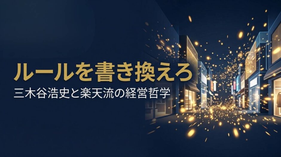 三木谷浩史さん｜楽天創業者の経営哲学