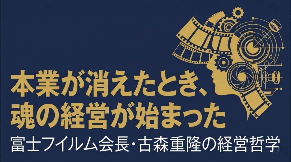 富士フイルムホールディングス元代表取締役会長・古森重隆さんの書籍『魂の経営』を紹介する記事のアイキャッチ画像
