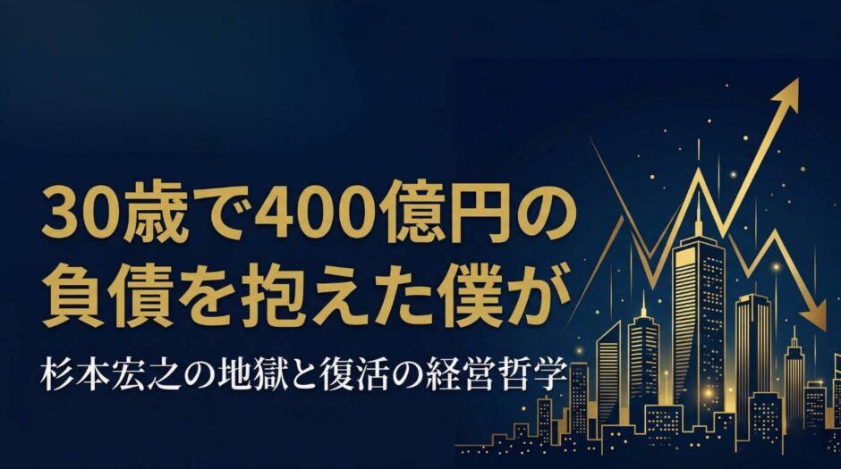 エスグラントコーポレーション創業者・杉本宏之さんの書籍『30歳で400億円の負債を抱えた僕が、もう一度、起業を決意した理由』を紹介する記事のアイキャッチ画像