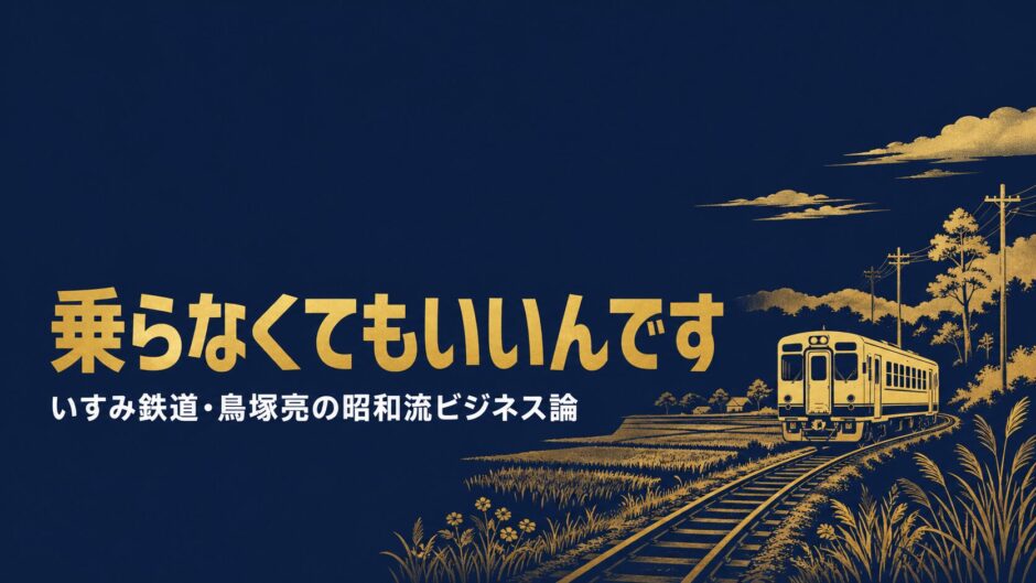 元いすみ鉄道代表取締役社長・鳥塚亮さんの書籍『ローカル線で地域を元気にする方法』を紹介する記事のアイキャッチ画像