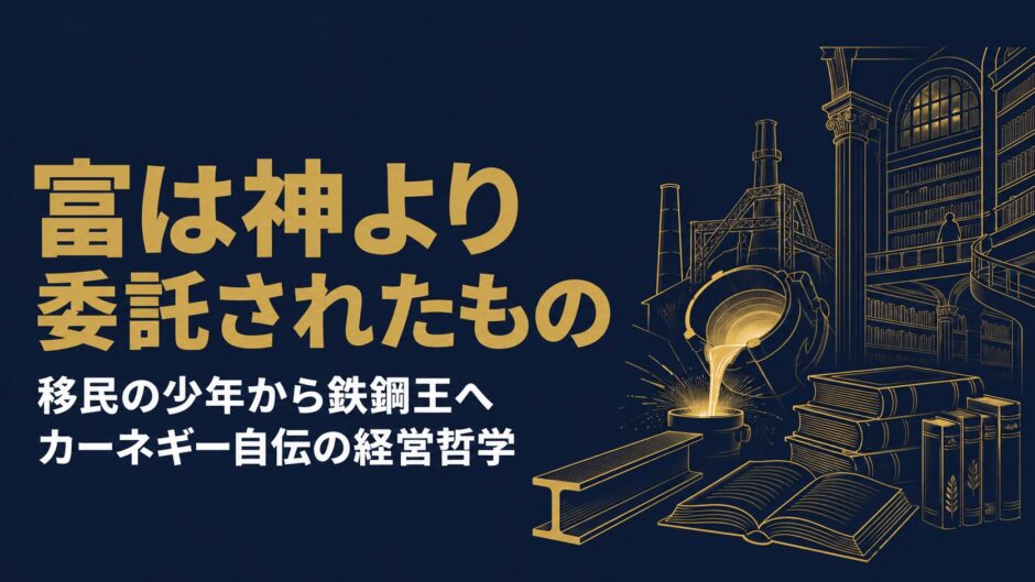 アンドリュー・カーネギー著『カーネギー自伝』（中公文庫・坂西志保訳）を紹介するceobooks.jpの記事アイキャッチ画像